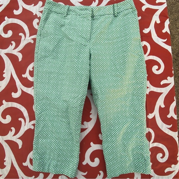 Talbots Pants - Talbots Heritage Pants size 4 27 petite Green and White design pants casual